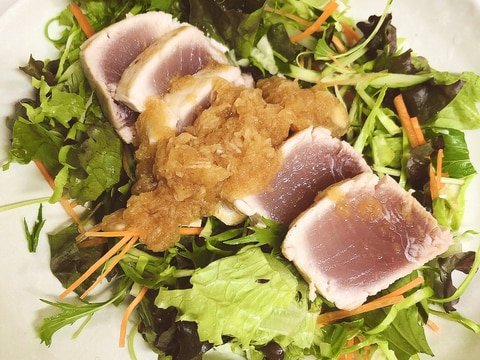 マグロのレアステーキ♪さっぱりおろしポン酢